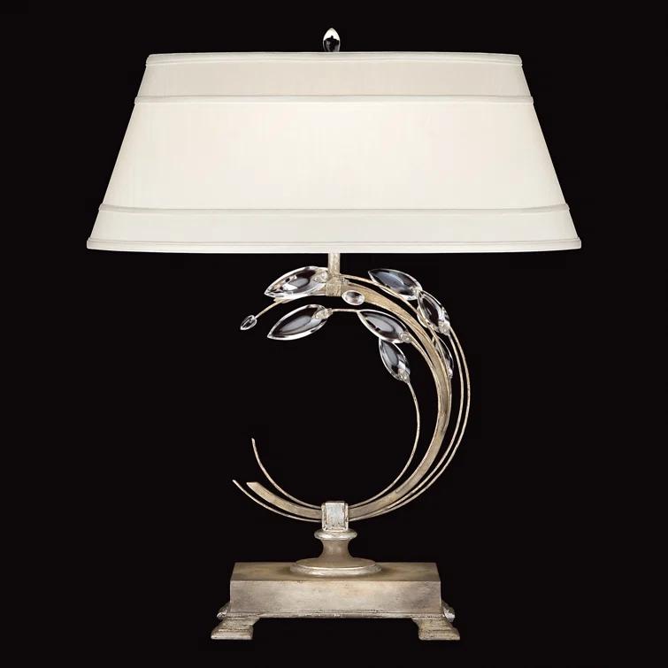 Fine Art Handcrafted Lighting Crystal Laurel Table Lamp