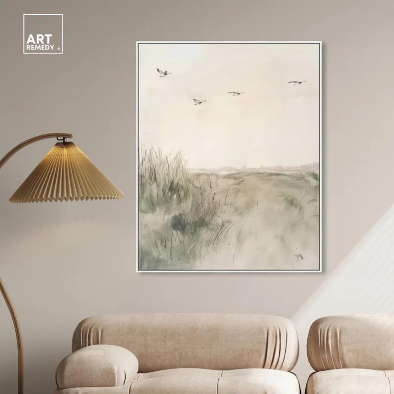 Art Remedy Gaviotas Canvas Boho Minimalist Abstract Wall Art by Art Remedy