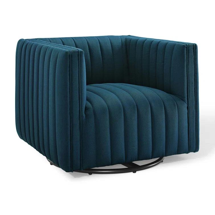 Modway Conjure Channel Tufted Performance Velvet Swivel Armchair