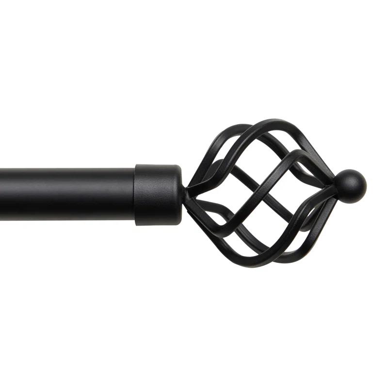 Exclusive Home Exclusive Home Torch Curtain Rod and Coordinating Finial Set, Adjustable
