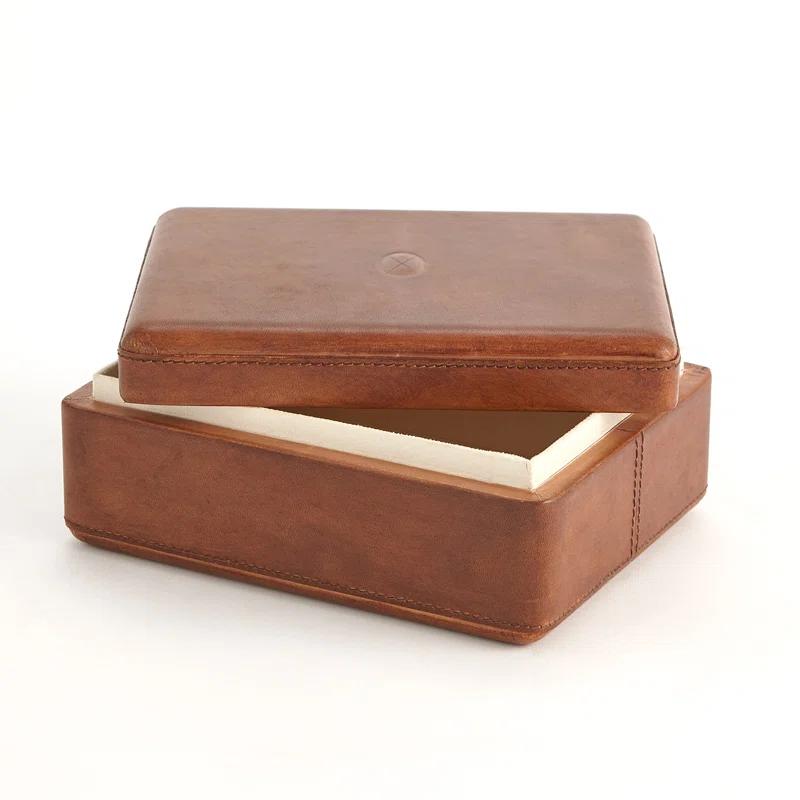 Global Views Signature Tobacco Covered Box-Lg