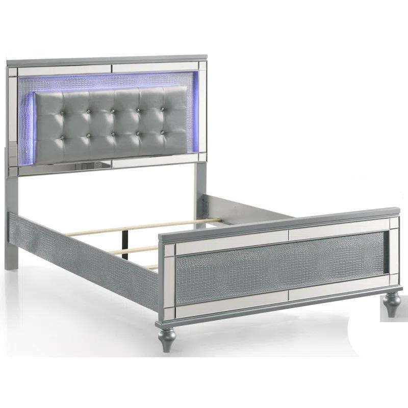 Benjara Lee Upholstered Platform Bed