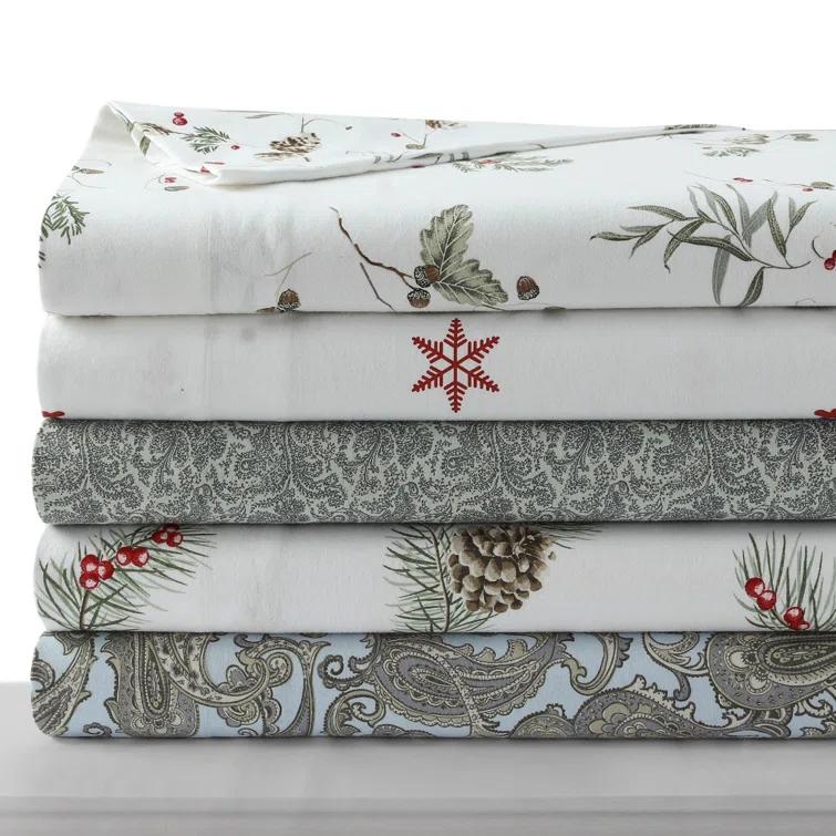Tribeca Living Flannel Paisley Sheet Set