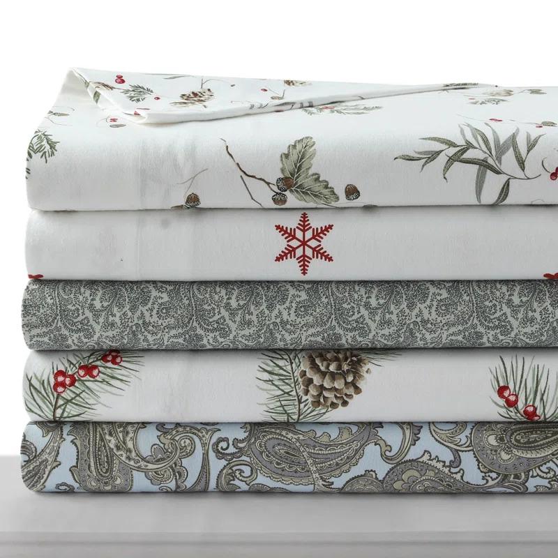 Tribeca Living Flannel Paisley Sheet Set
