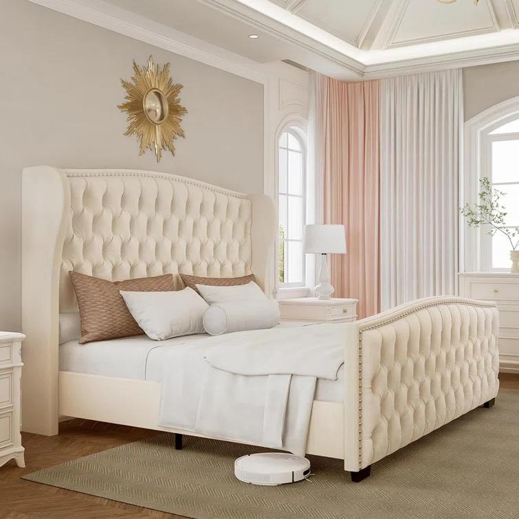 House of Hampton® Platform Bed Frame With Wingback Headboard