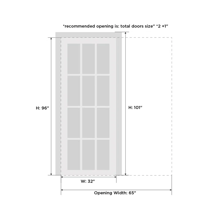SARTODOORS Quadro Paneled Sliding Closet Door