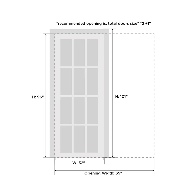 SARTODOORS Quadro Paneled Sliding Closet Door