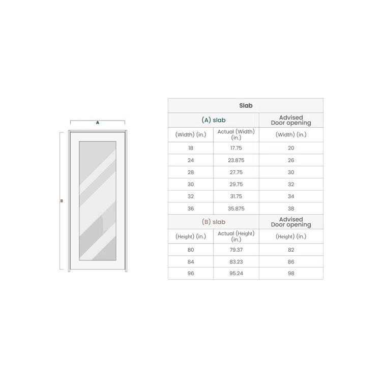 Belldinni Avon 07-01 Manufactured Wood Frosted Glass Paneled Prefinished Interior Door Slab