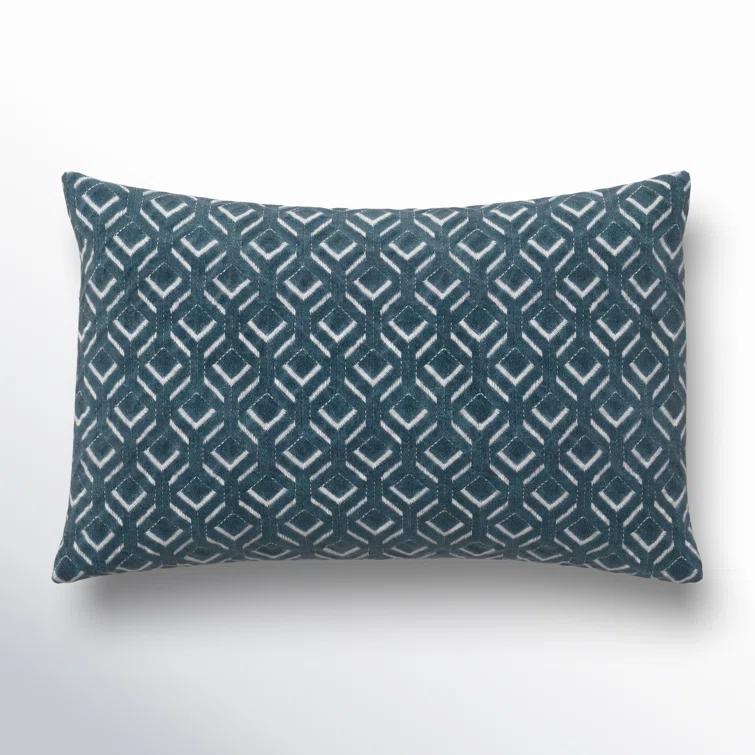 Ryans Embroidered Cotton Lumbar Throw Pillow