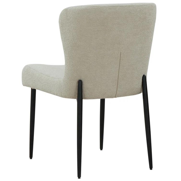 Joss & Main Estrella Boucle And Metal Legs Dining Chair