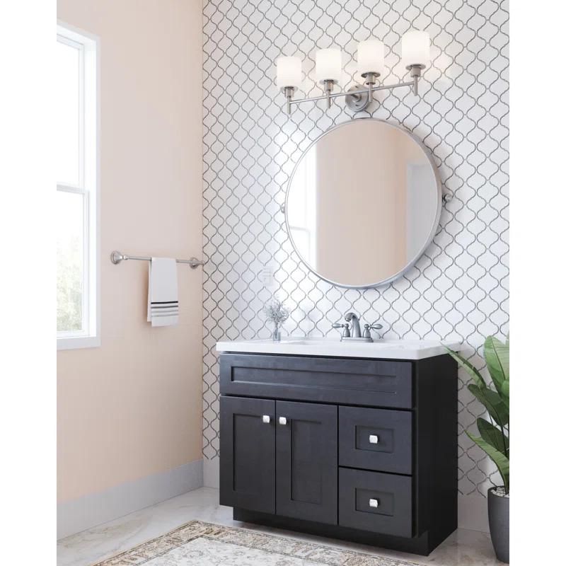 Design House Brookings 36 Inch Bathroom Vanity, Ready to Assemble, Solid Wood, Sherwin Williams – Design House, 587097