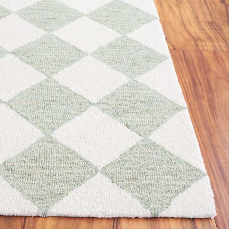 Safavieh Ebony Hand Tufted Wool Pile Checkered Rug