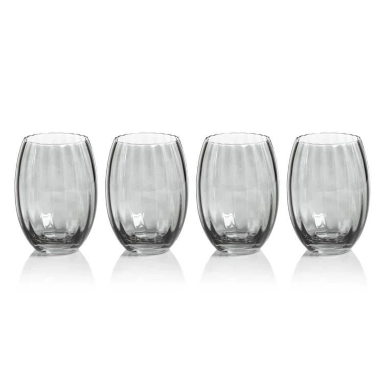 Malden Optic Stemless All-Purpose Glasses, Set of 4 (Set of 4)