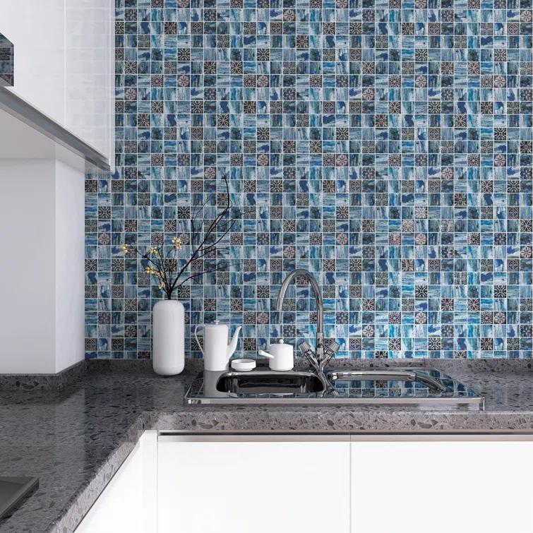 Supreme Tile Classic Roman 11.82 in. x 11.82 in. Squares Glossy Glass Mosaic Tile