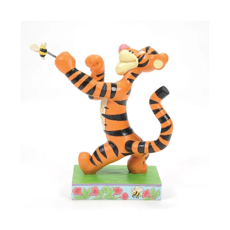 Jim Shore Disney Traditions Jim Shore Winnie the Pooh Tigger Fighting Bee Figurine 5.5in H