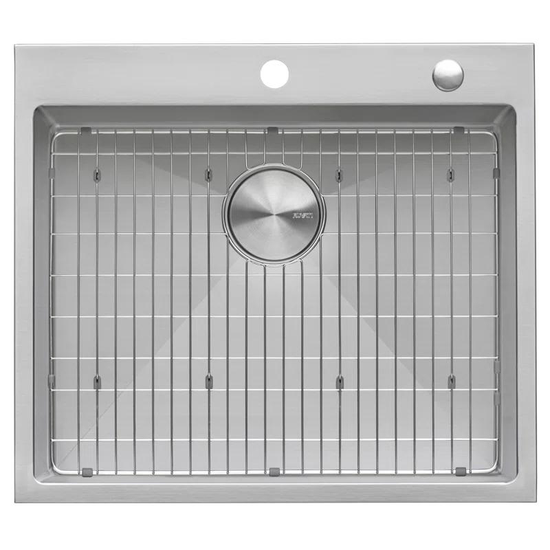 Ruvati RVH8071 Ruvati 21 inch Drop-in Topmount Rounded 16 Gauge Stainless Steel Kitchen Sink Single Bowl