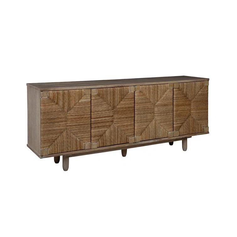 Jamestown Medium Brown Woven Wood Buffet Sideboard