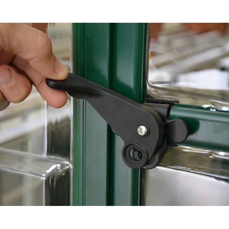 Canopia Palram - Canopia Hybrid 6' W x 4' D Walk-In Hobby Polycarbonate Aluminum Frame Greenhouse Kit with Roof Vent - Green