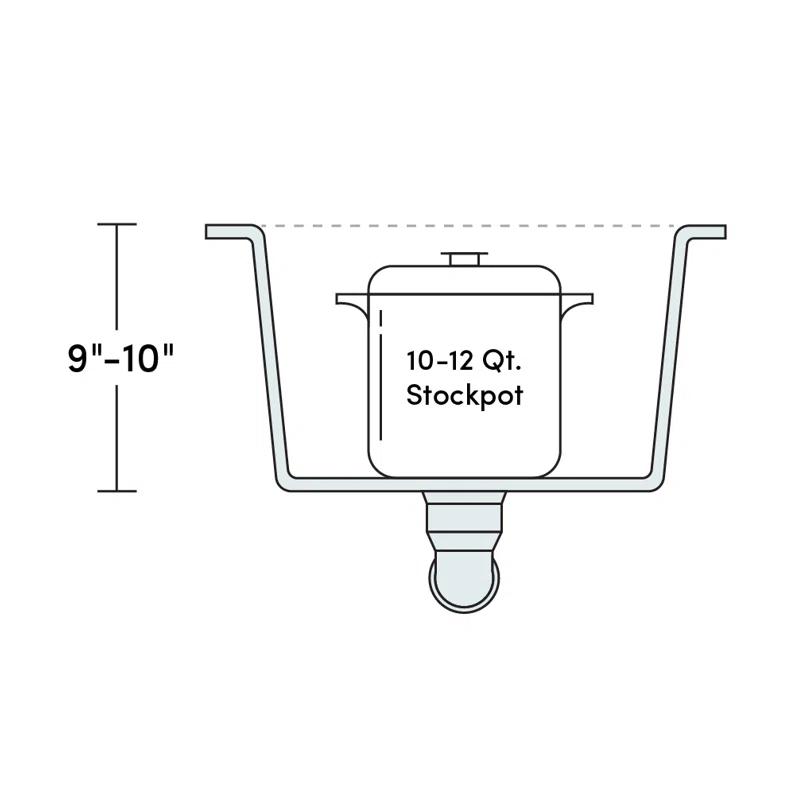 Elkay ECU211810ACH 23.5625" L x 21.125" W Undermount Kitchen Sink