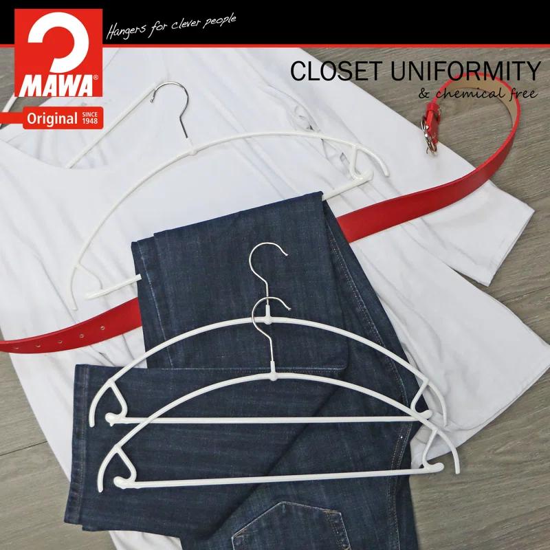 Mawa Metal Non-Slip Standard Hanger for Dress/Shirt/Sweater (Set of 10)