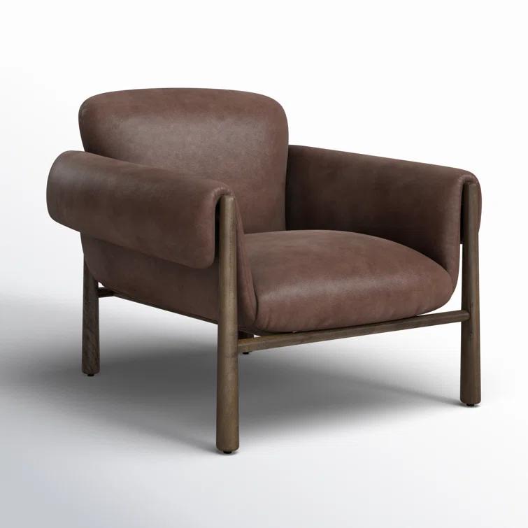 Palermo Cigar Brown Leather Accent Chair