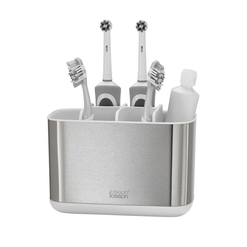 Joseph Joseph Joseph Joseph EasyStore Stainless Steel Large Toothbrush Holder