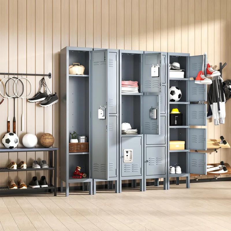 BIZOE Metal Locker Steel Storage Cabinet School Gym Employees Students Steel Locker