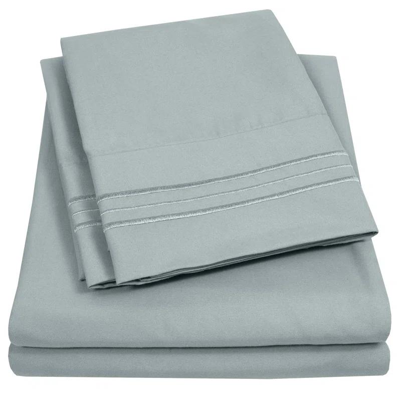 Luxurious Soft Solid 1800 Series Microfiber Sheet Set