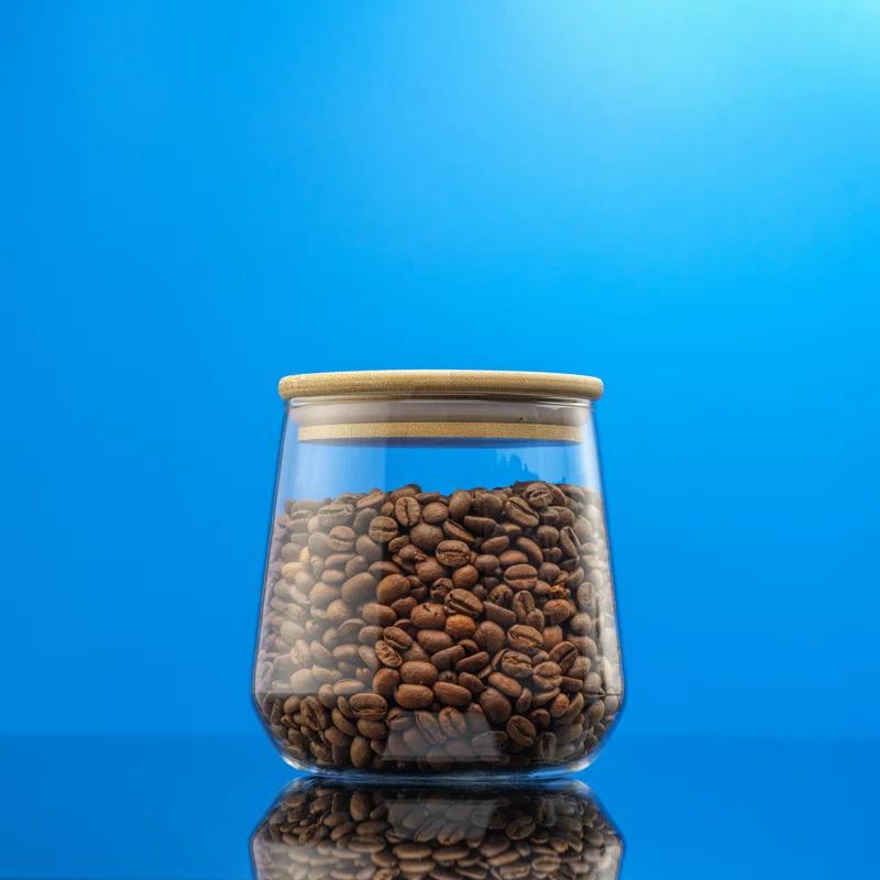 JoyJolt JoyJolt Large Glass Kitchen Food Storage Container Jar with Airtight Bamboo Lid, 31oz.