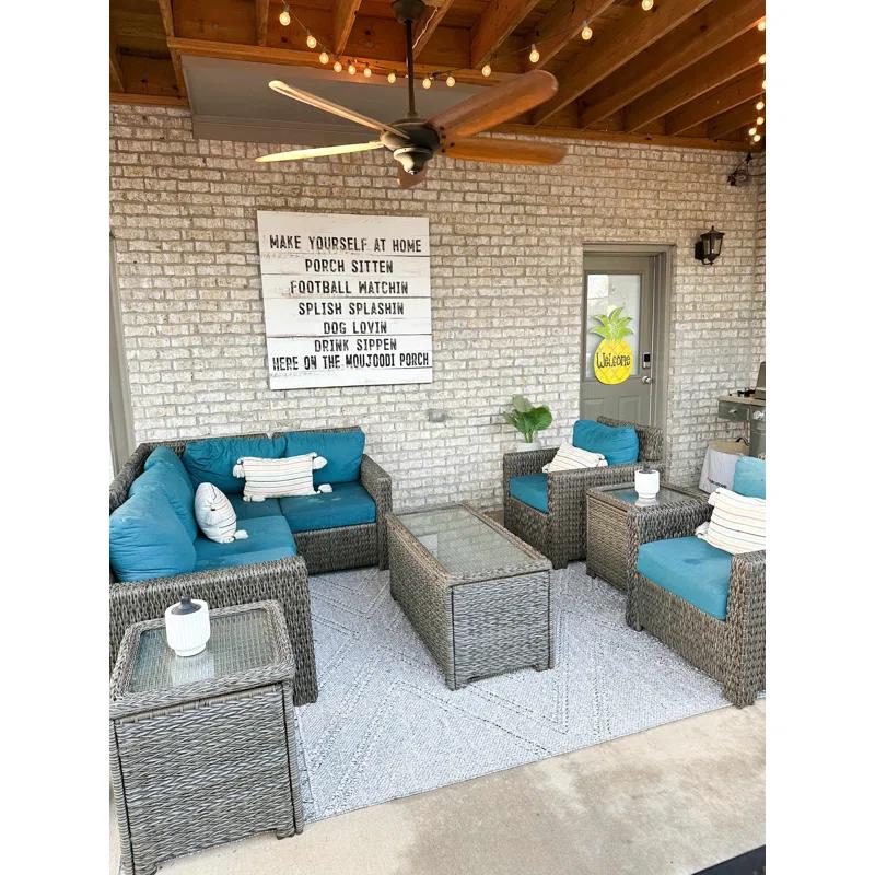 Union Rustic Keiora Moroccan Machine Woven Polypropylene Indoor / Outdoor Area Rug in Gray