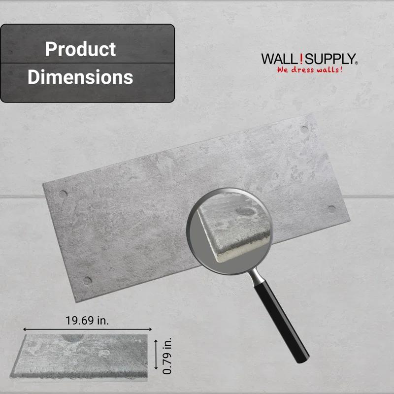 Wall!Supply Wall!supply Ultralight Industrial Concrete Hd Printed – 3d Eps Foam Wall Panels – Easy Diy Installation – Concrete Look – Set Of 4 Panels (25.83 Sq Ft)