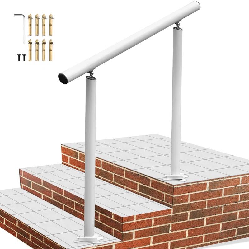 VEVOR VEVOR Outdoor Stair Railing Kit Aluminum Handrail for 3/4 Steps