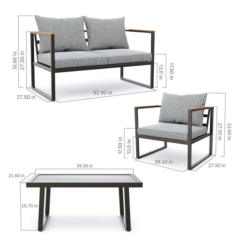 EAST OAK 4-piece sofa set