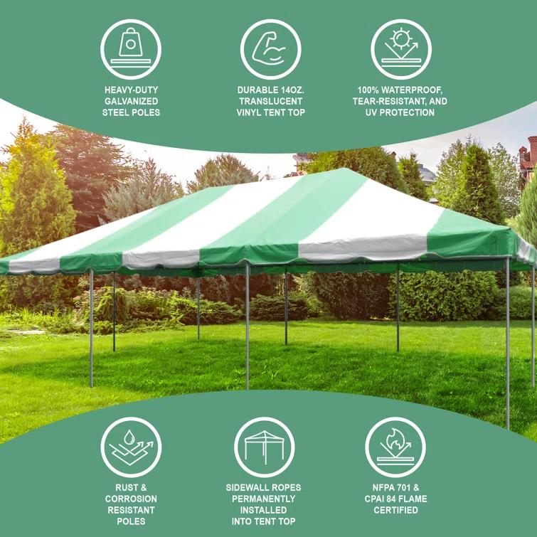 Party Tents Direct 20' x 20' Weekender Party Frame Tent, Blue | Wayfair