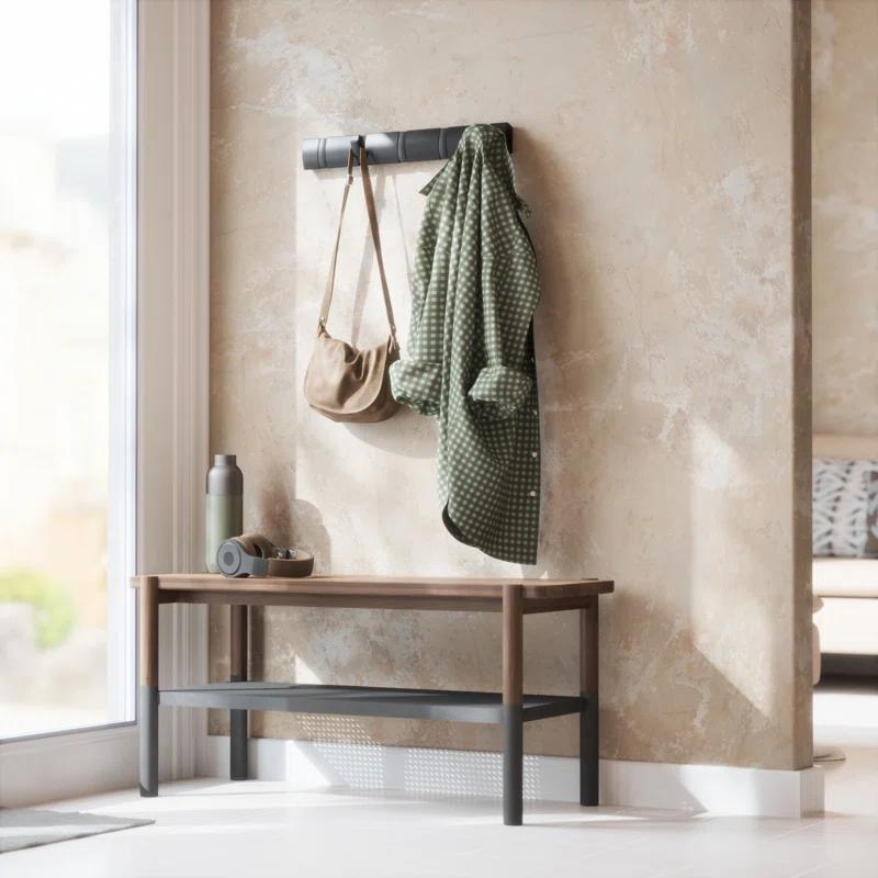 Umbra Flip Solid Wood Wall 5 - Hook Wall Mounted Coat Rack