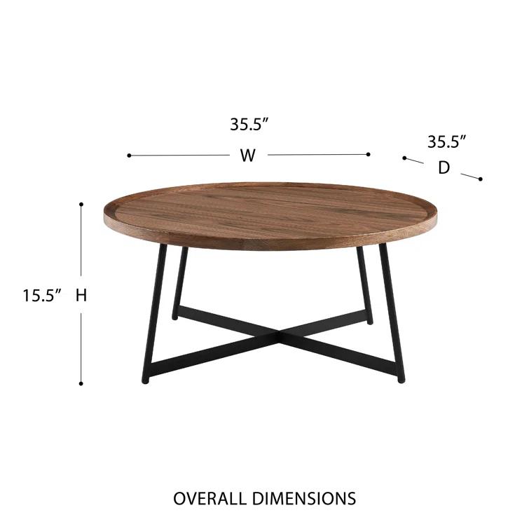 Gweneth Round Coffee Table - Walnut