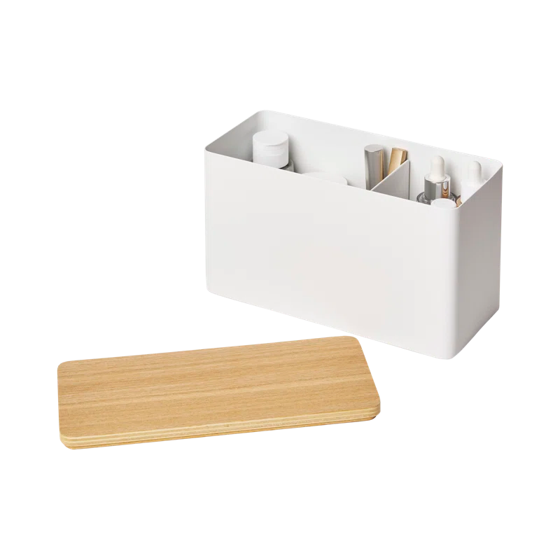 Yamazaki Home Rin Yamazaki Home Countertop Organizer Bathroom Kitchen Toiletries Holder, Sliding Divider