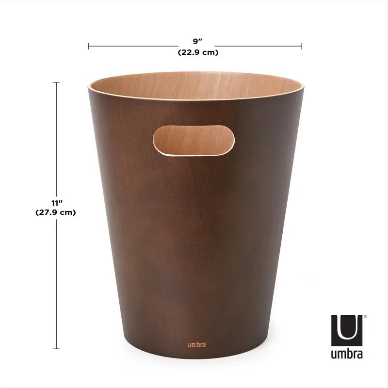 Umbra Woodrow Manufactured Wood Open Waste Basket - 2.25 Gallons