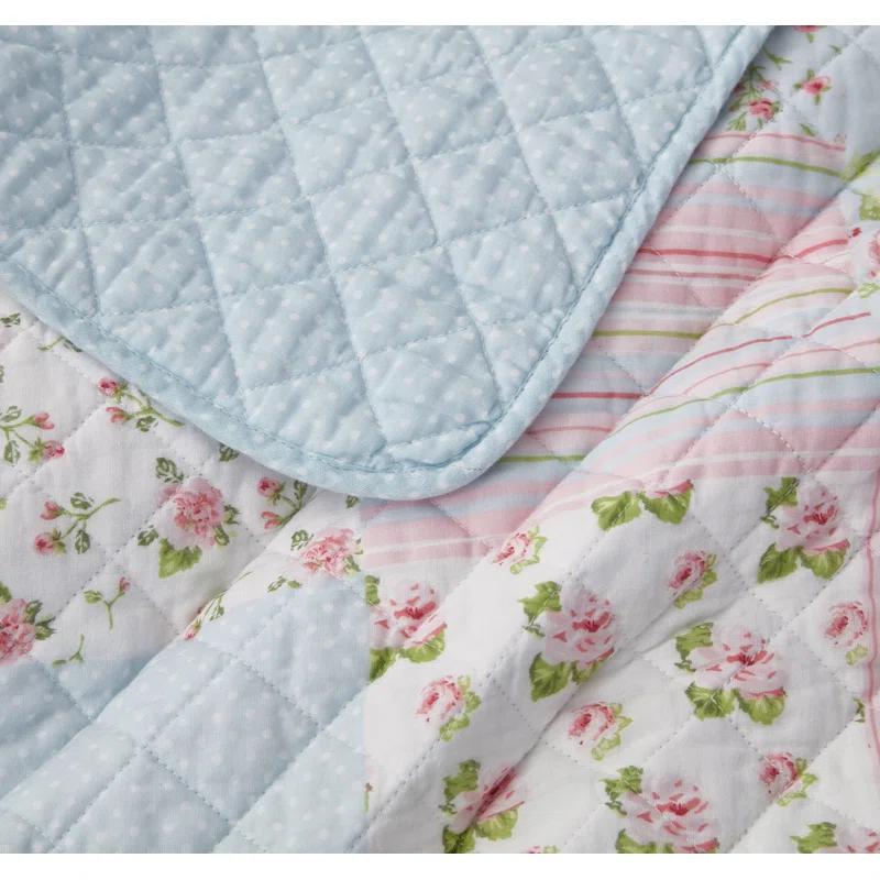 Chezmoi Collection Holly Cotton Patchwork Quilt Set