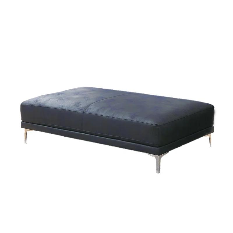 Wade Logan® Awaah Faux Leather Ottoman