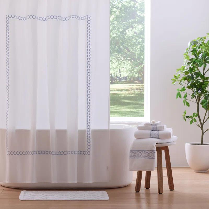 CLEAN DESIGN HOME Clean Design Home x Martex Savoy 400 Thread Count Single Shower Curtain