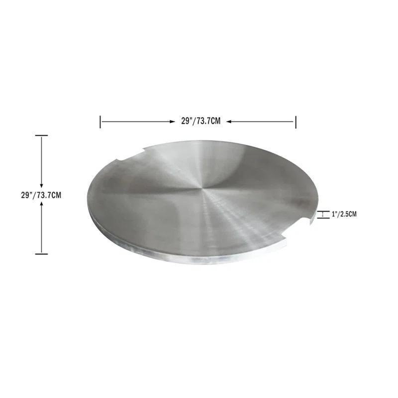 Round Stainless Steel Fire Pit Lid