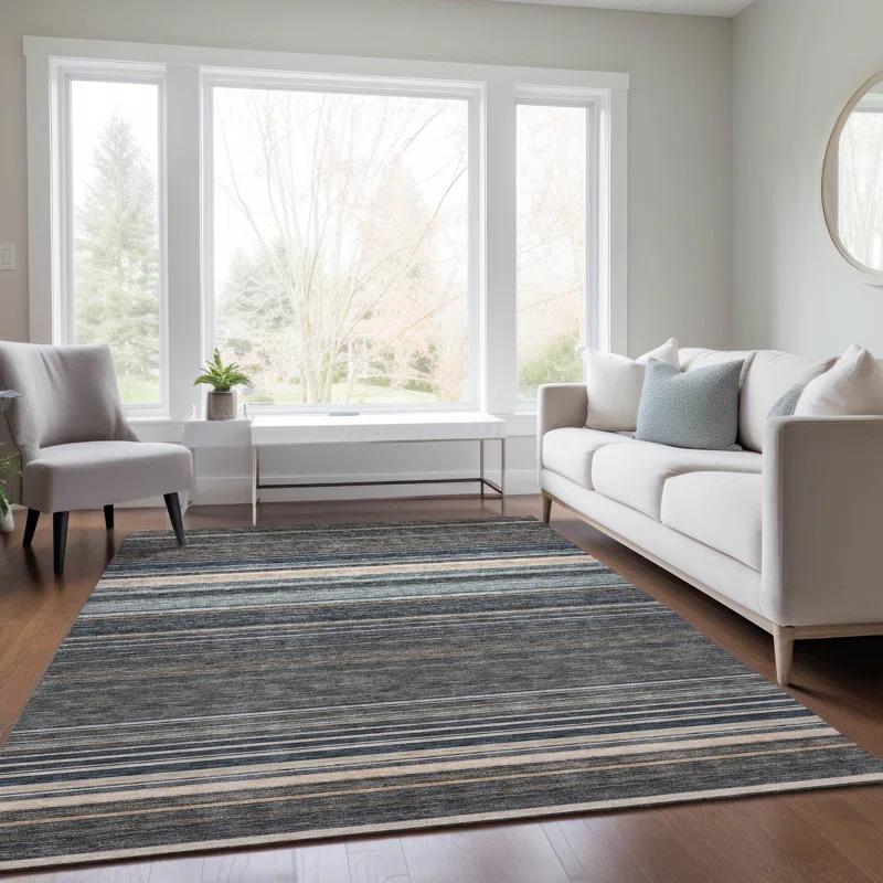 Chayden Washable Striped Indoor / Outdoor Rug