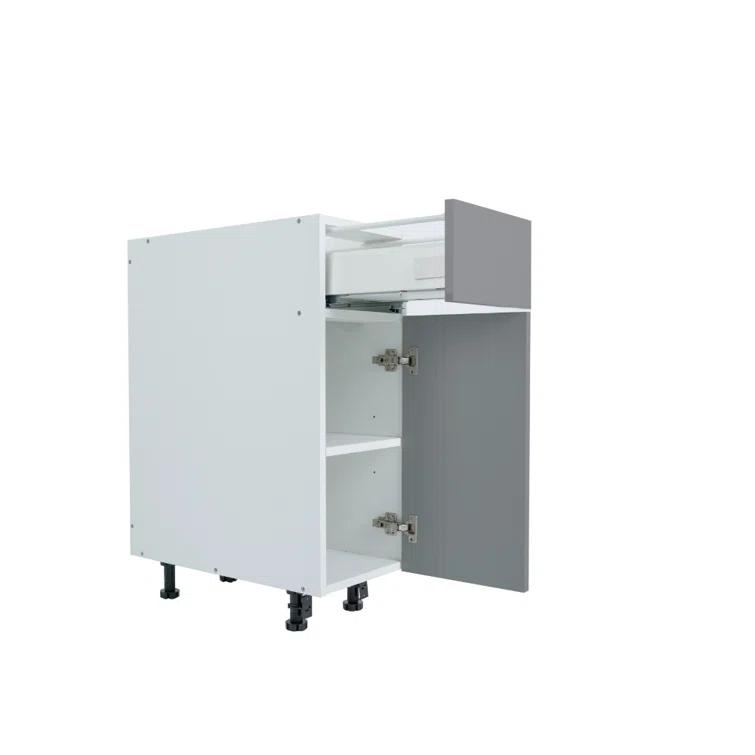 Cambridge Radiance Ready to assemble Matte Gray Base Kitchen Cabinet,1 Drawer