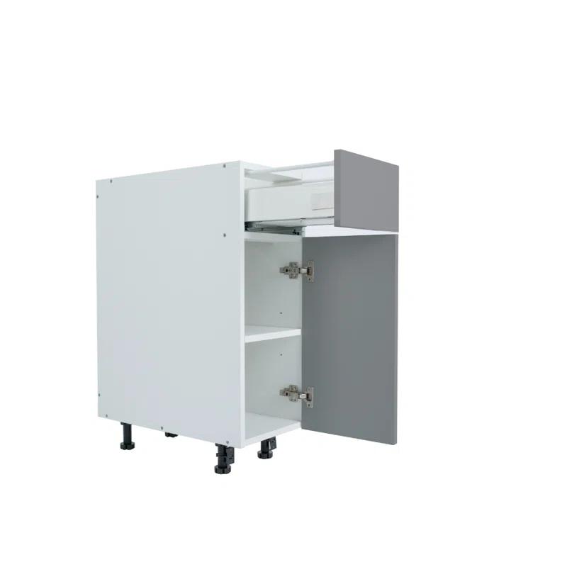 Cambridge Radiance Ready to assemble Matte Gray Base Kitchen Cabinet,1 Drawer