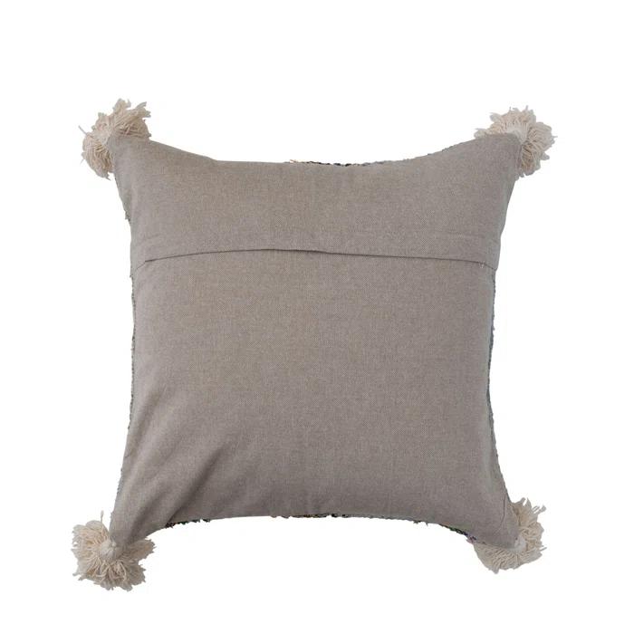Creative Co-Op Embroidered Cotton Throw Pillow