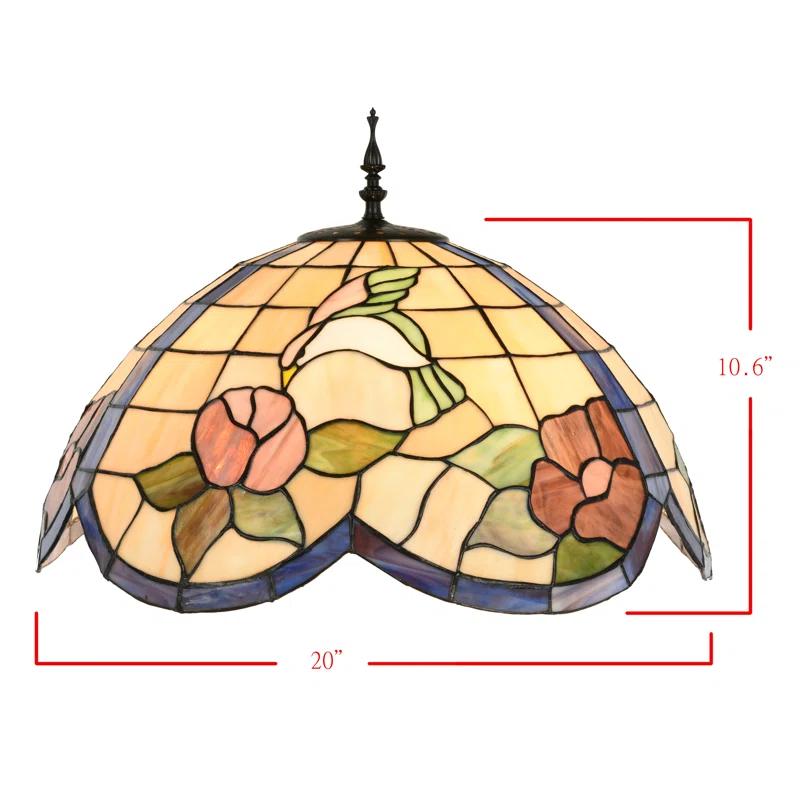 Fine Art Lighting Tiffany Style Hummingbird Floral 63" Floor Lamp