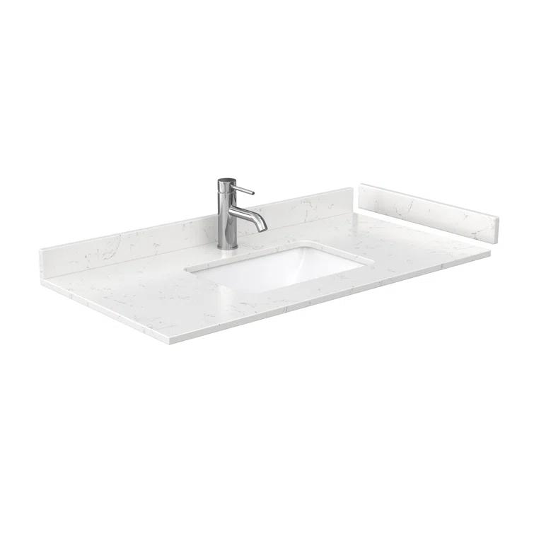 Wyndham Collection Miranda 42" Freestanding Single Bathroom Vanity with Cultured Marble Top