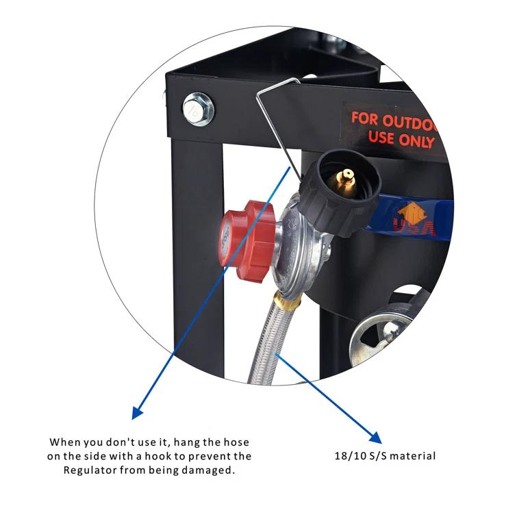 ARC ARC Propane Burner 37,000 BTU Stove Cast Iron Gas Cooker Stove Outdoor Cooking