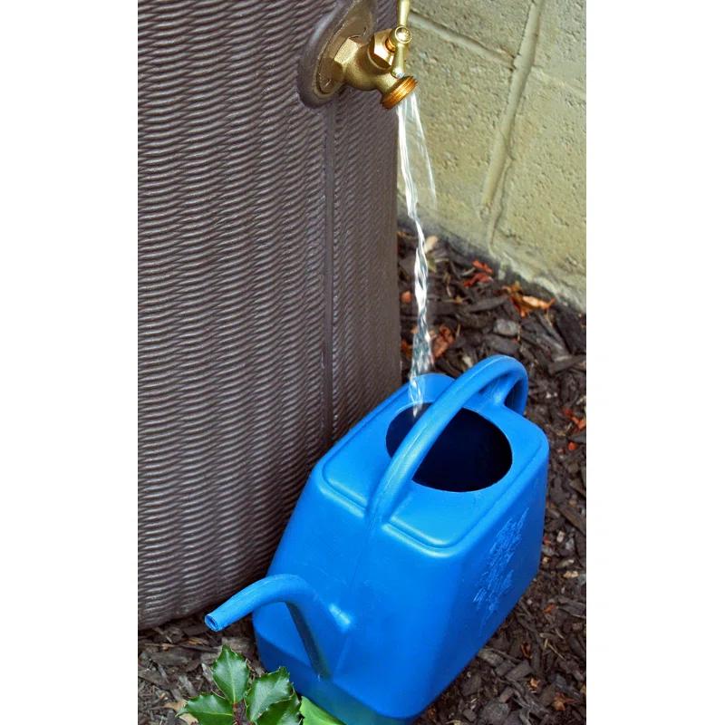 Good Ideas 50 Gallons Plastic Drainable Dual Overflow Planter Rain Barrel